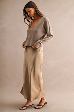 Day To Night Two-Piece Dress Set | Champagne