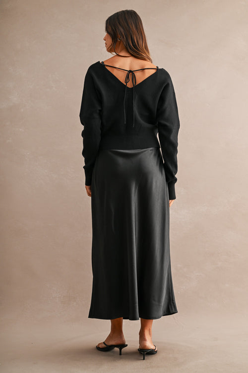 Day To Night Two-Piece Dress Set | Black