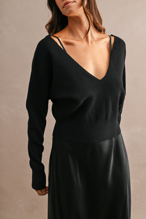 Day To Night Two-Piece Dress Set | Black