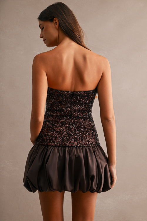 Champagne Problems Dress | Brown