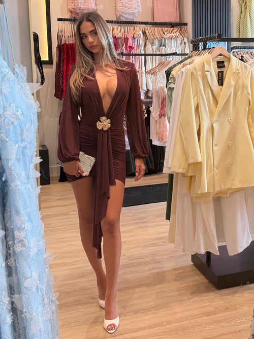Grand Entrance Dress | Dark Maroon