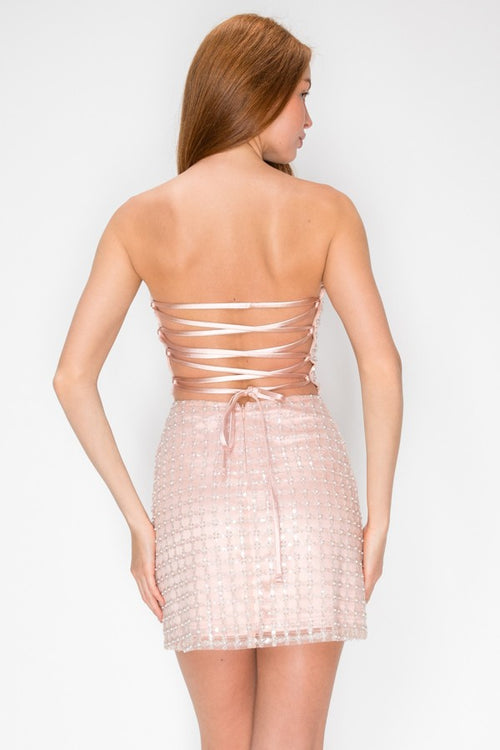 Frosted Flirt Dress | Peach