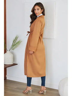 Long jacket duster coat camel