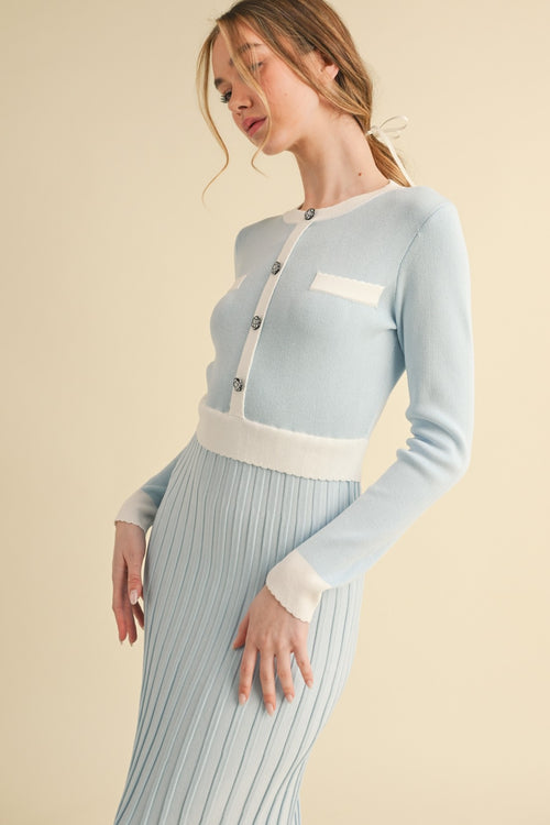 Best Wishes Dress | Blue/White