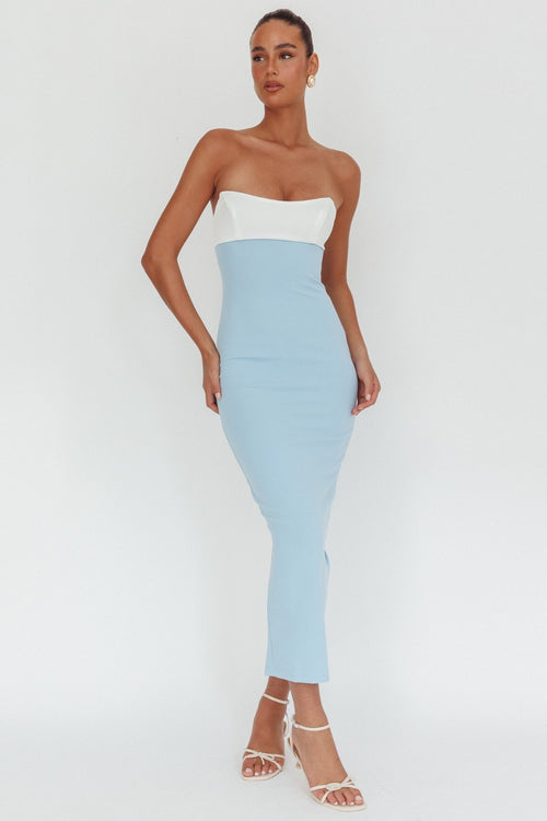 Angel In Disguise Dress | White/Blue