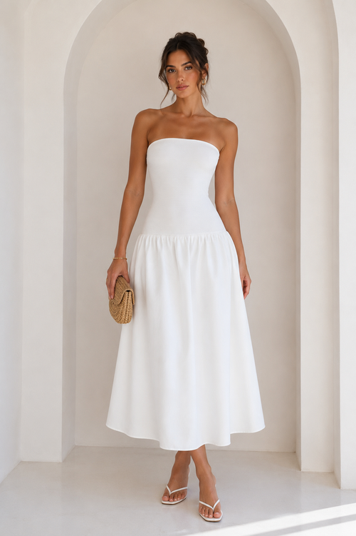 Riviera Romance Dress | White