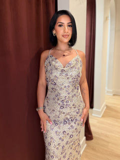 The Iris Glow Dress | Silver/Multi