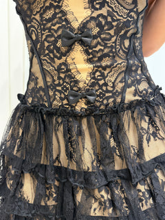Twilight Lace Dress | Black/Nude (FINAL SALE)