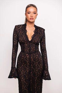 The Simone Dress | Black/Nude (FINAL SALE)