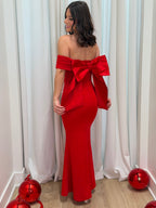 Iconic Bow Dress | Red