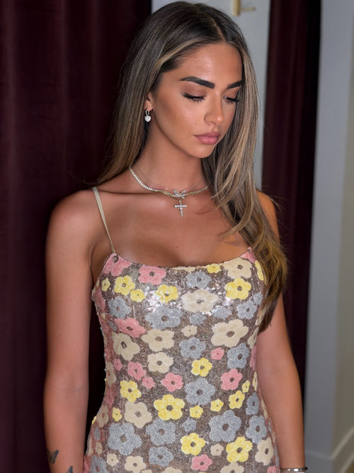 Daisy Disco Dress | Multi/Floral