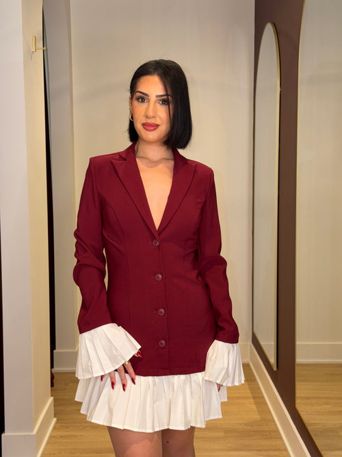 Luxe Lounge Dress | Berry/White (FINAL SALE)