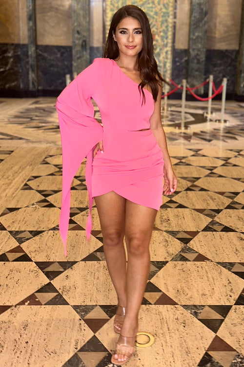 Feminine Flair Dress (Pink)
