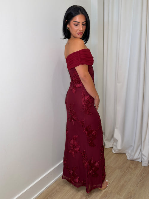 Everlasting Bloom Dress | Wine