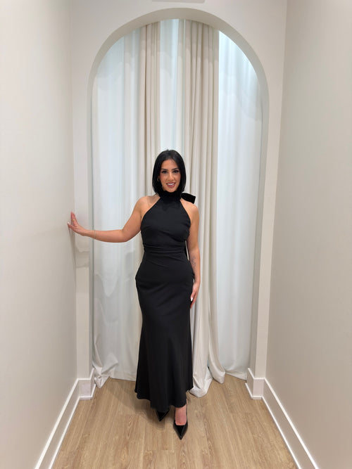 Blissful Bow Dress | Black