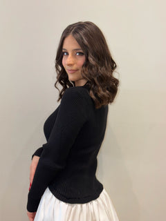 Lunch Date Dress | Black/Ivory