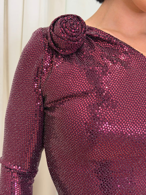 The Evanda Dress | Wine