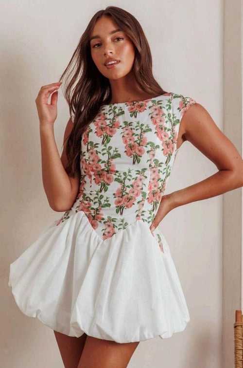 Parisian Kiss Dress | Ivory/Floral