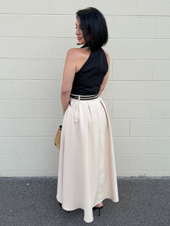Madison Avenue Dress | Black/Champagne