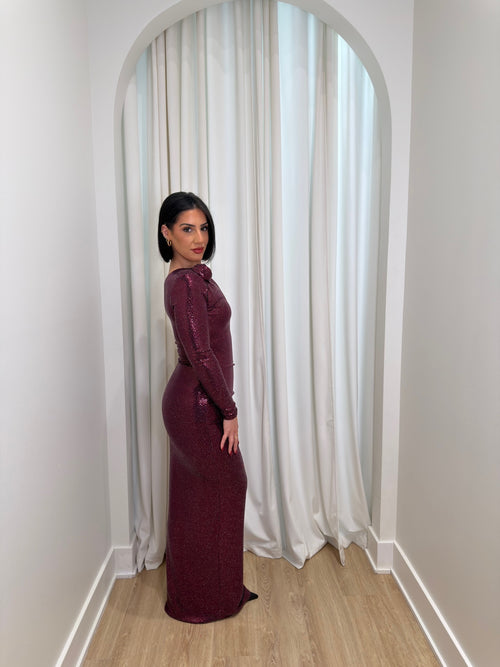 The Evanda Dress | Wine