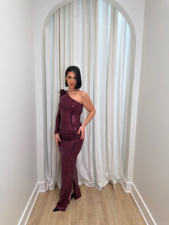 The Evanda Dress | Wine