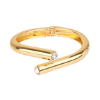 Gold Metal Hinge Cuff Bracelet