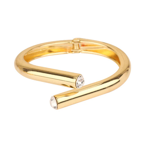 Gold Metal Hinge Cuff Bracelet