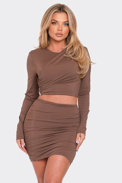 Girl's Night Out Two-Piece Set (Brown)