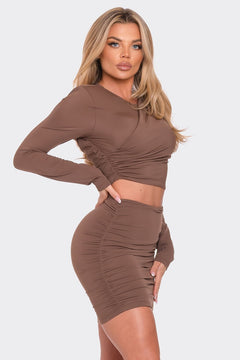 Girl's Night Out Two-Piece Set (Brown)