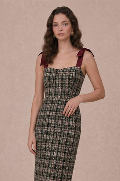 Dinner at the Estate Dress | Green/Multi