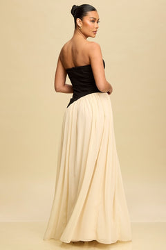 The Zora Dress | Black/Beige