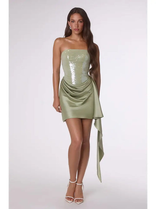 The Main Event Dress | Sage (FINAL SALE)