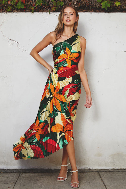 Tropical Paradise Dress | Green / Floral