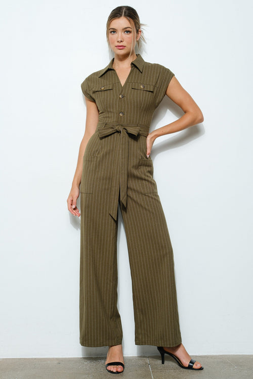 Work It Out Jumpsuit | Olive