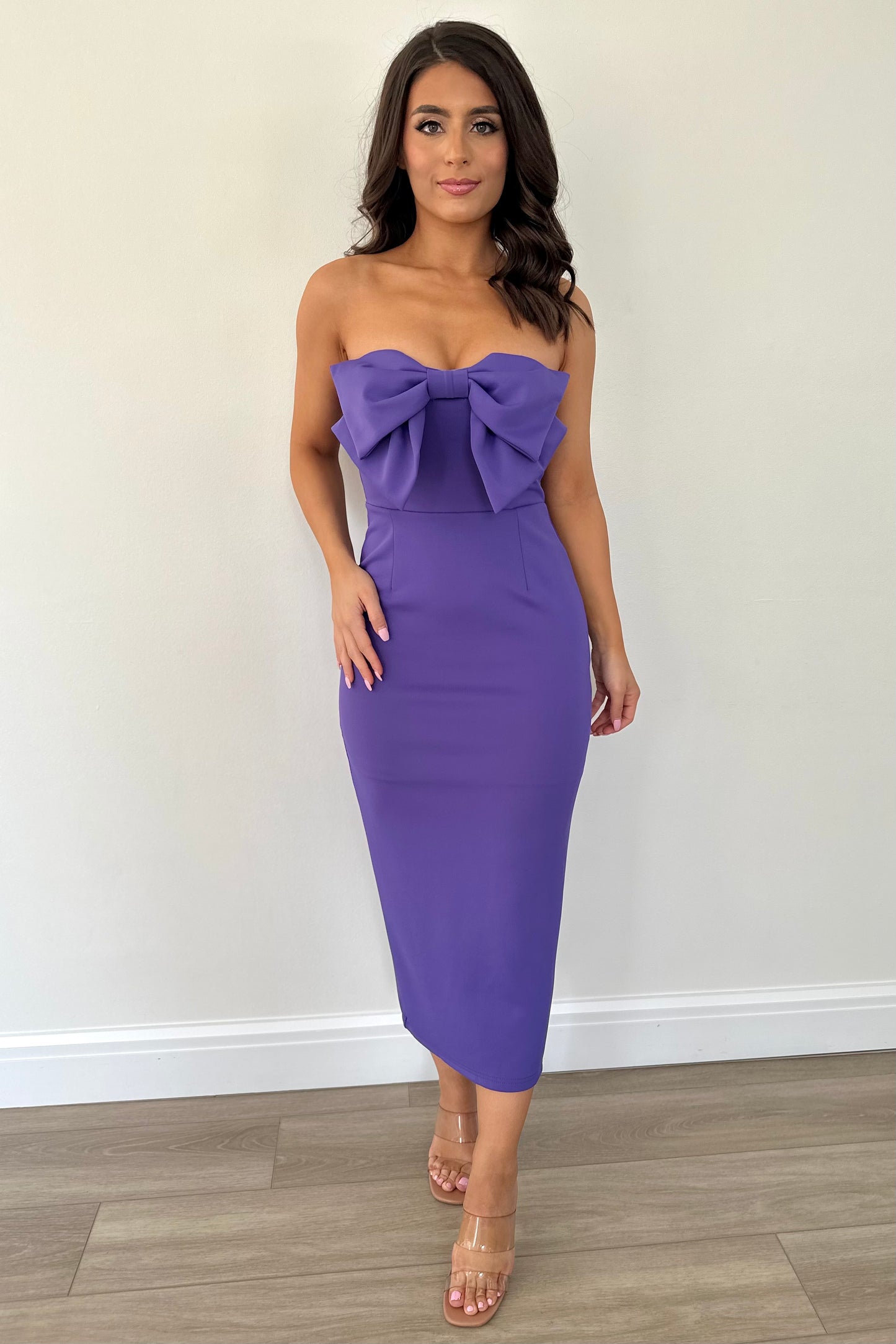 Blissful Bow Dress (Purple)