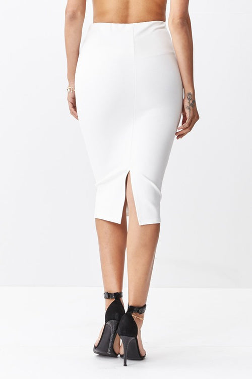 Girl Boss Skirt (Ivory) (FINAL SALE)