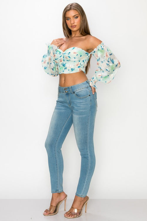 Daydream Bliss Top (Green/Floral) (FINAL SALE)