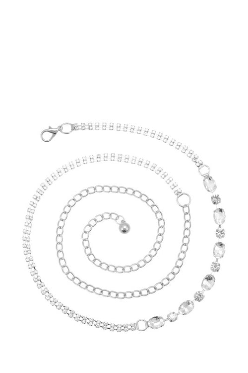 Oval Crystal Accent Belt