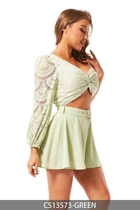 The Kayla Two-Piece Set (Green) (FINAL SALE)