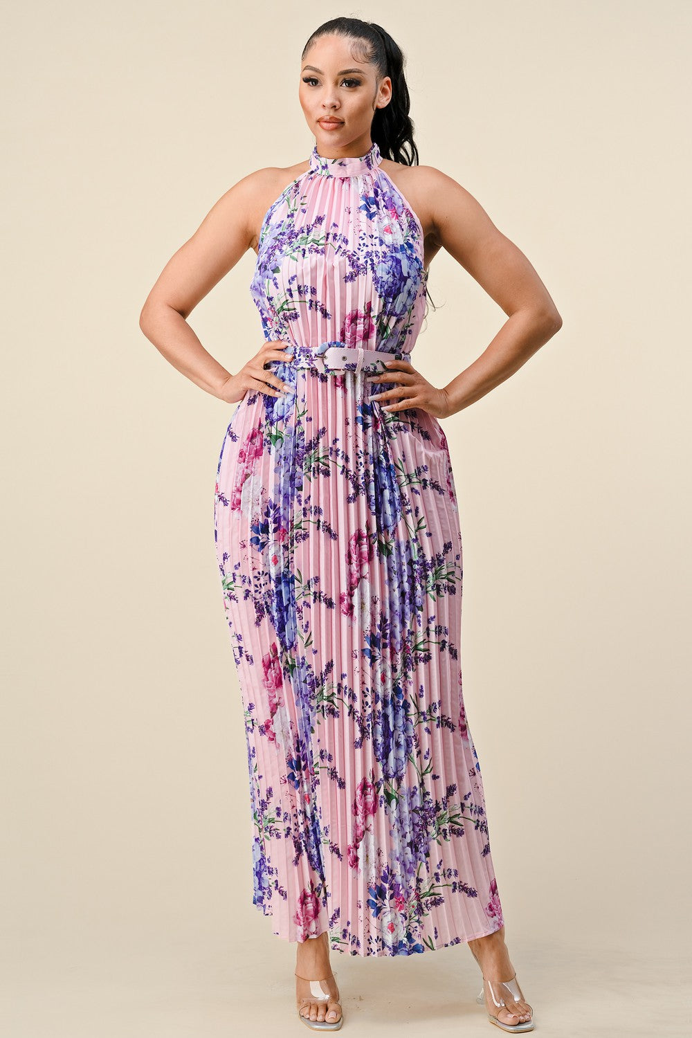 Floral Occasion Dress (Pink/Multi) (FINAL SALE)