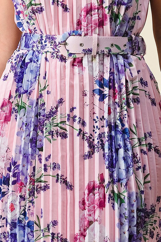 Floral Occasion Dress (Pink/Multi) (FINAL SALE)