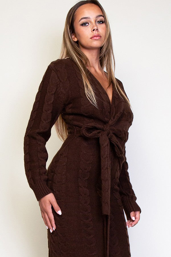 Perfectly Cozy Dress (Brown)