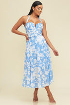 The Amalfi Coast Dress (Blue/White) (FINAL SALE)